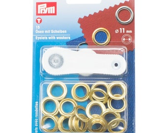 Prym - Ösen mit Scheiben Ø 11 mm - gold