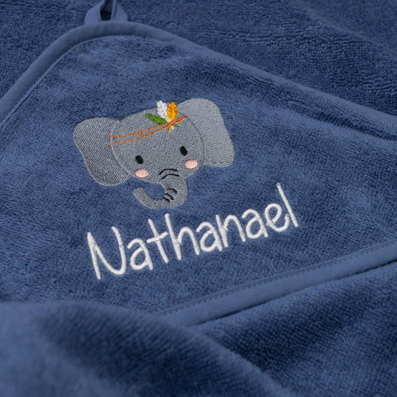 Hooded towel embroidered with name, 100 cm x 100 cm or 80 x 80 cm, many colors and designs, baby bath towel, personalized baby bath towel image 8