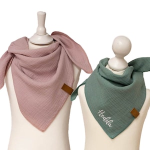 Children's scarf - triangular muslin scarf - toddler schoolchild - many colors