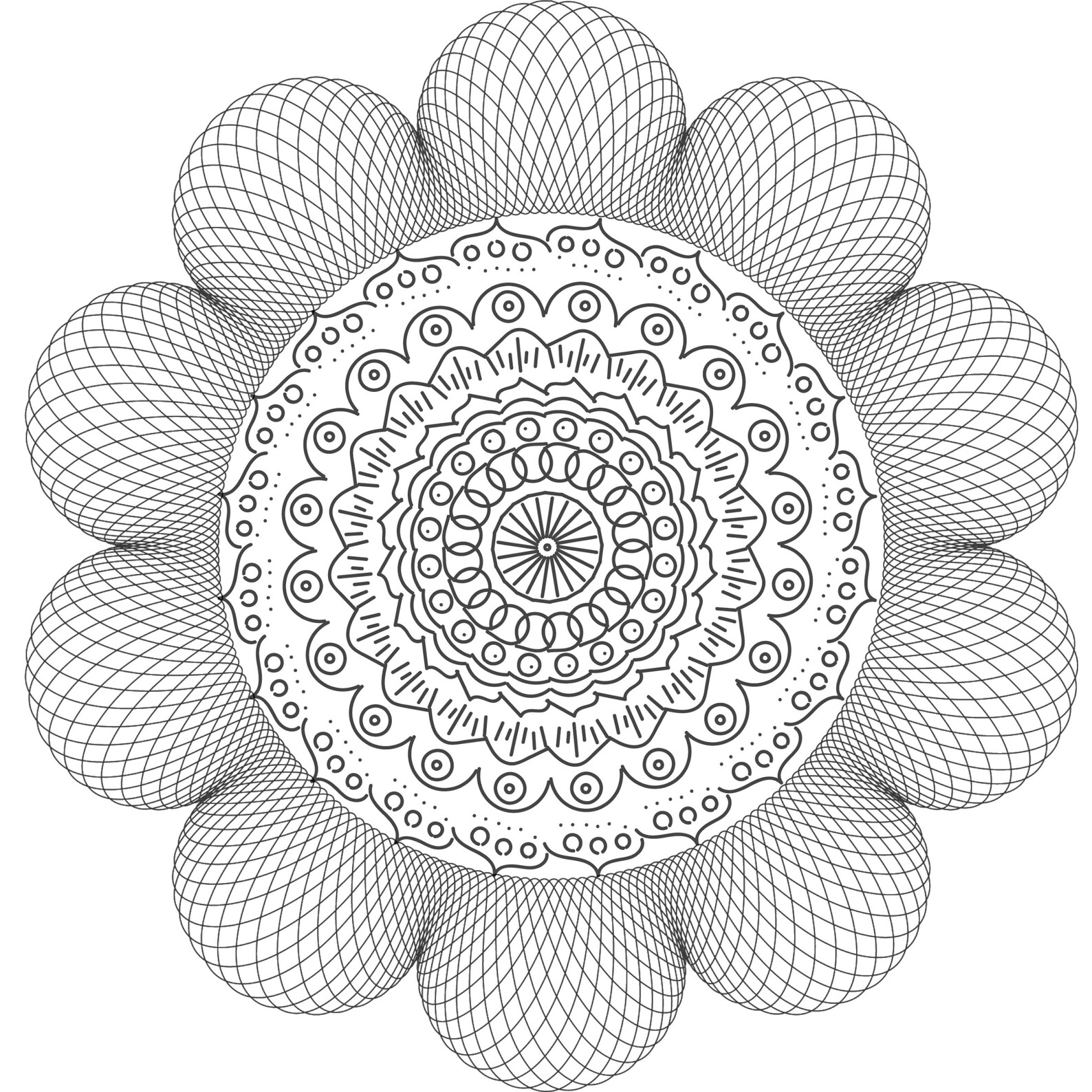 Set of 10 Mandalas for Pyrography, Woodburning or Adult Coloring Pages ...