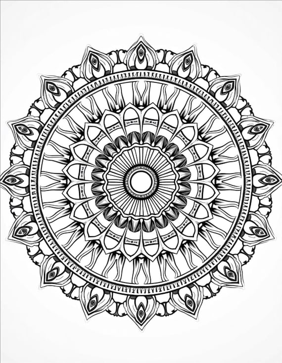 Set of 10 Mandalas for Pyrography, Woodburning and Adult Coloring