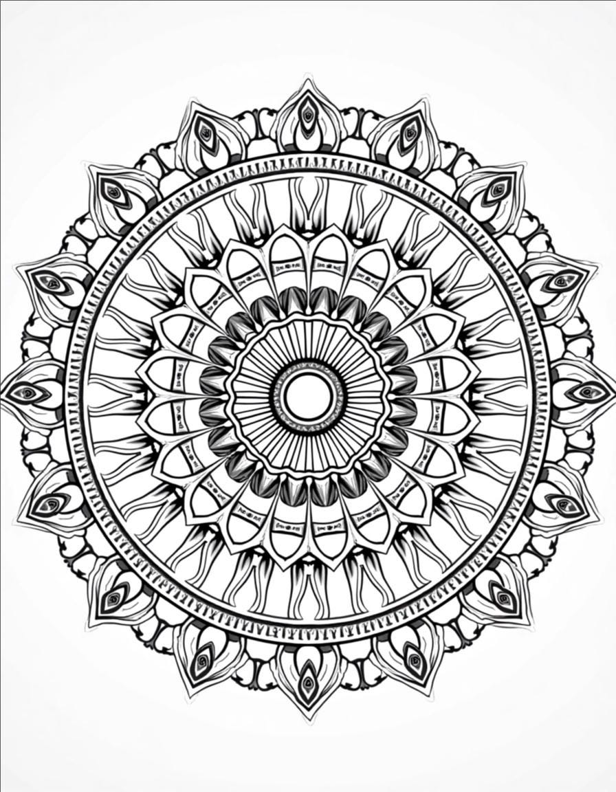 Set of 10 Mandalas for Pyrography, Woodburning and Adult Coloring