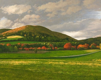 Mabou Hillside, Cape Breton 12" x 36" Stretched canvas print by Paul Hannon- Canadian Tax included- FREE SHIPPING Canada & US