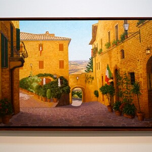 Pienza Morning Original Oil Painting 26 x 40by Paul Hannon Canadian Tax included FREE SHIPPING Canada image 2