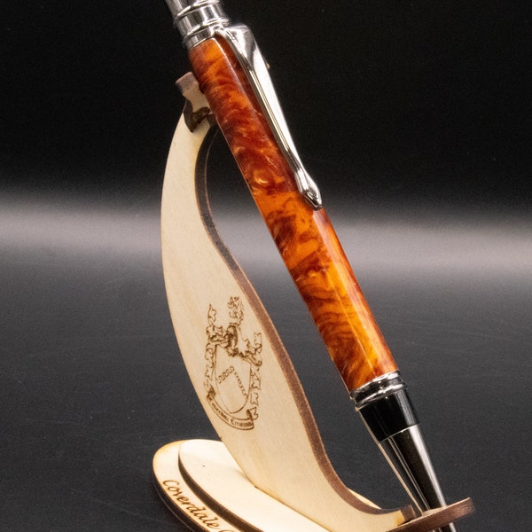 Hand Turned Executive Pen in Acrylic "Lava"