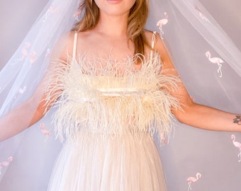 White Flamingo Veil