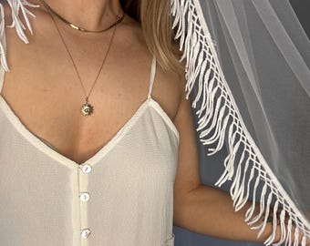 Macrame Trim Veil