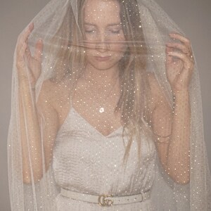 Cream Sparkle Veil image 3