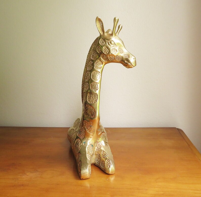 Giraffe Figurine Vintage Brass Gold Giraffe Statue Africa | Etsy