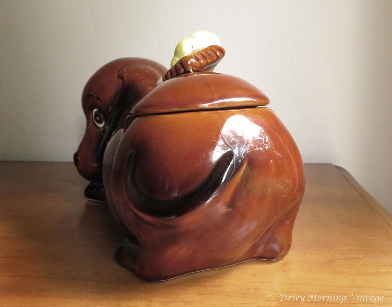 Dachshund Cookie Jar vintage Ceramic Wiener Dog Figure Etsy