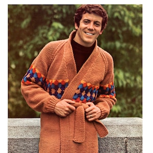 PDF Mens Winter Wrap Cardigan Sweater Pattern - 5 Sweater pattern Book to Knit for Instant download Mens Vest Winter Sweater Cardigan Tennis