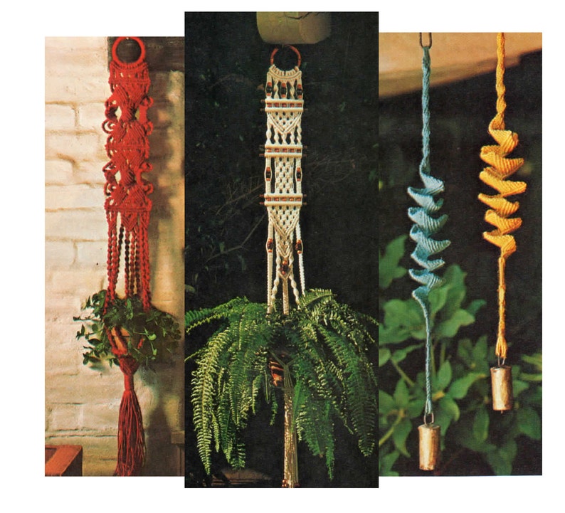 Vintage Macrame Wall Hanging Pattern Instant Download PDF Etsy