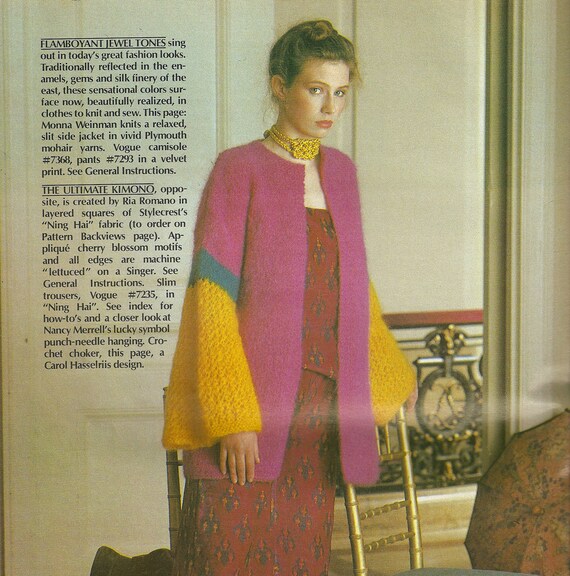 Pdf Womens Balloon Sleeve Sweater And Mohair Jacket 2 Sweater Patterns To Knit Instant Download