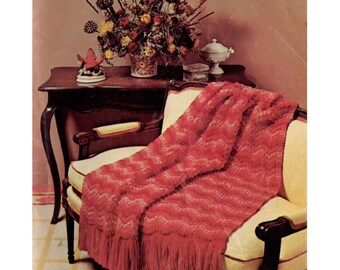 PDF Afghan Pattern Book 14 Different Blanket Patterns Crochet and Knit Rose, Daisy, Stripe, Rooster