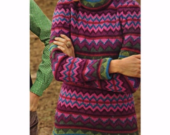 PDF 1970s 3 Jacquard Sweaters patterns Instant Download Pullover, Long sleeve and Sweater Vest