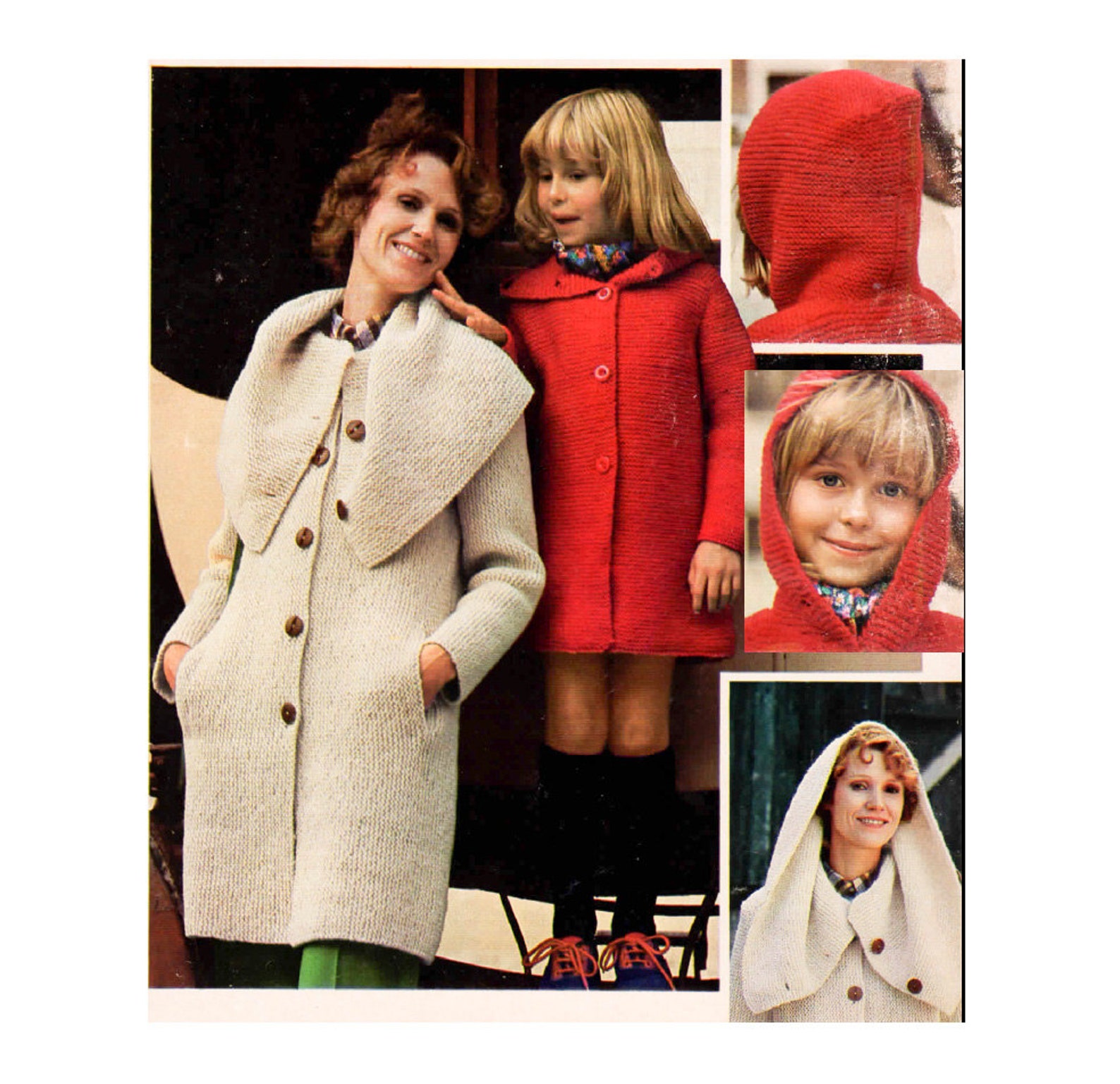PDF 1970s Knitting Crochet Pattern Womens Sweater Dress Winter Coat and ...