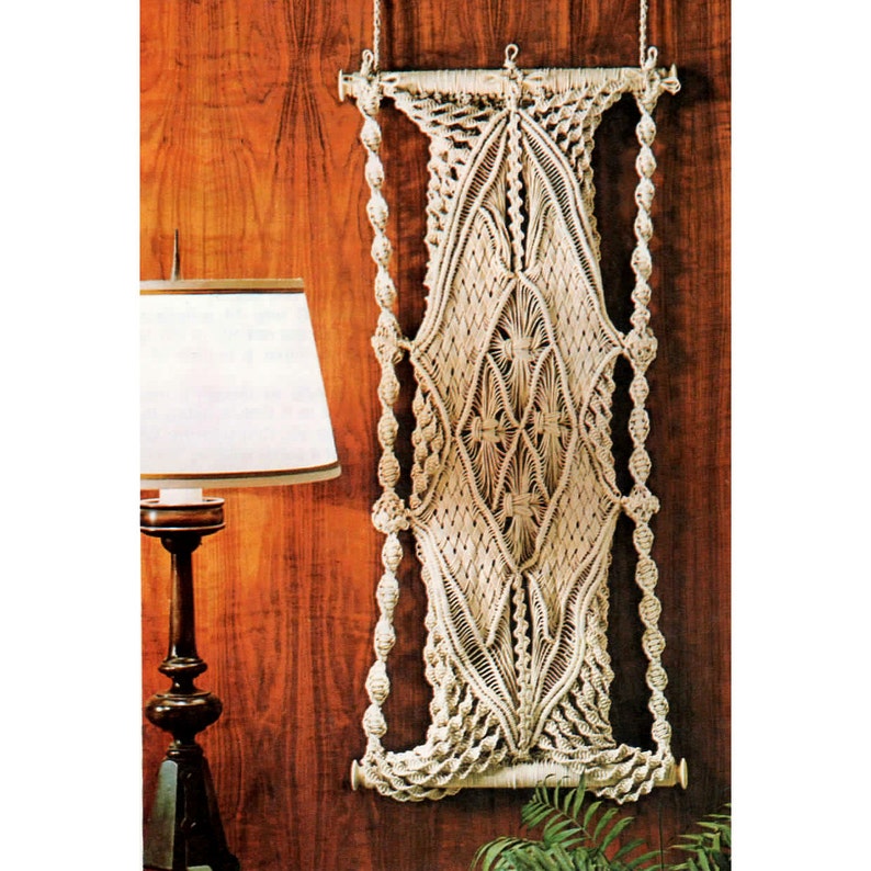 Vintage Macrame Wall Hanging Pattern Instant Download PDF Etsy