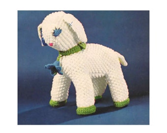 PDF 1970s Vintage Pattern Toy Lamb, Nursery Items and Outfits to Knit and Crochet 23 patterns