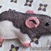 Alfie the Rat Brooch or Keyring