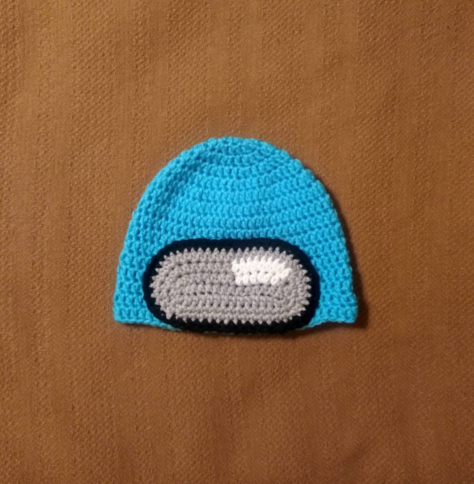 Among Us Hat Crewman Beanie Crochet Gamer Hat Etsy