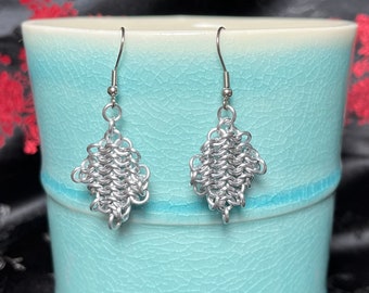 Classic Chainmaille Earrings (silver)