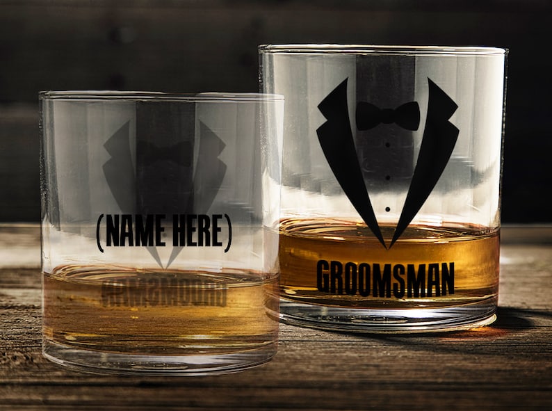 Custom Groomsman Whiskey Glass Funny Whiskey Glass for Etsy