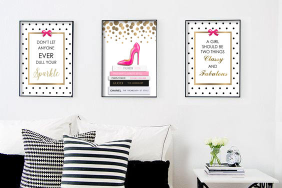 Kate Spade Inspired Girly Artwork Quotes Large 18x24 - Etsy New Zealand