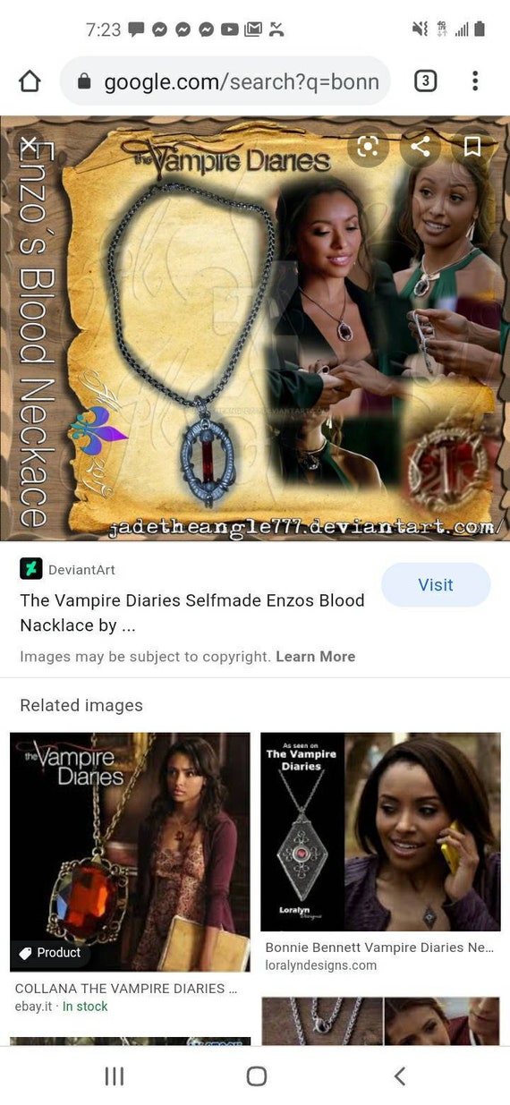 Custom Enzo Bonnie Blood Necklace Etsy Custom Enzo Bonnie Blood Necklace Etsy