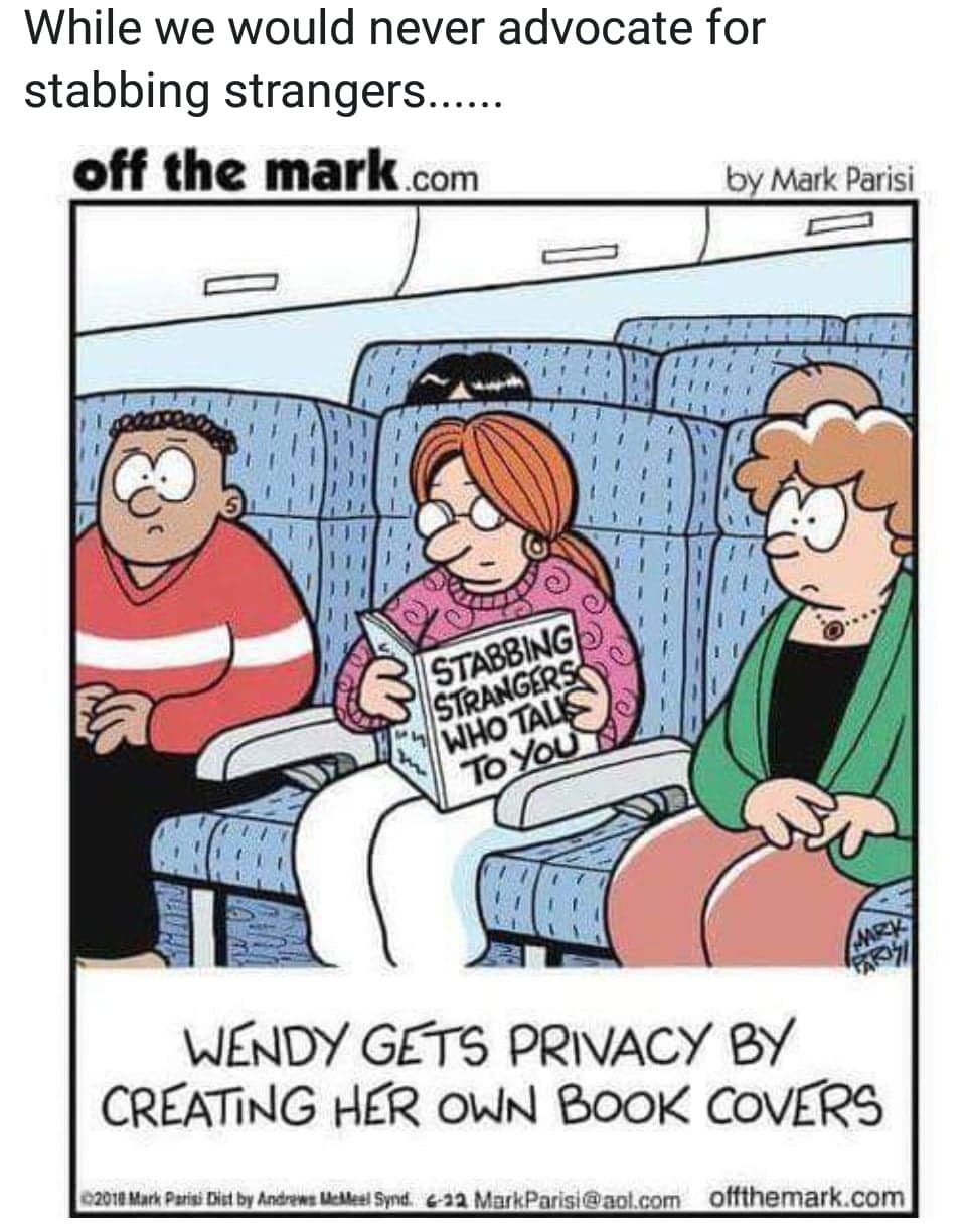 Funny Gag Gift Book Cover stabbing Strangers Who Talk Etsy