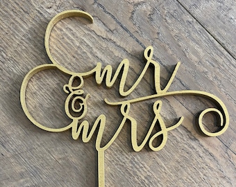 Mr and Mrs CakeTop, Wedding Cake Topper, Cake Topper for Wedding, Wood Cake Topper, Wedding Topper Cake, Rustic Cake Topper, Custom CakeTop