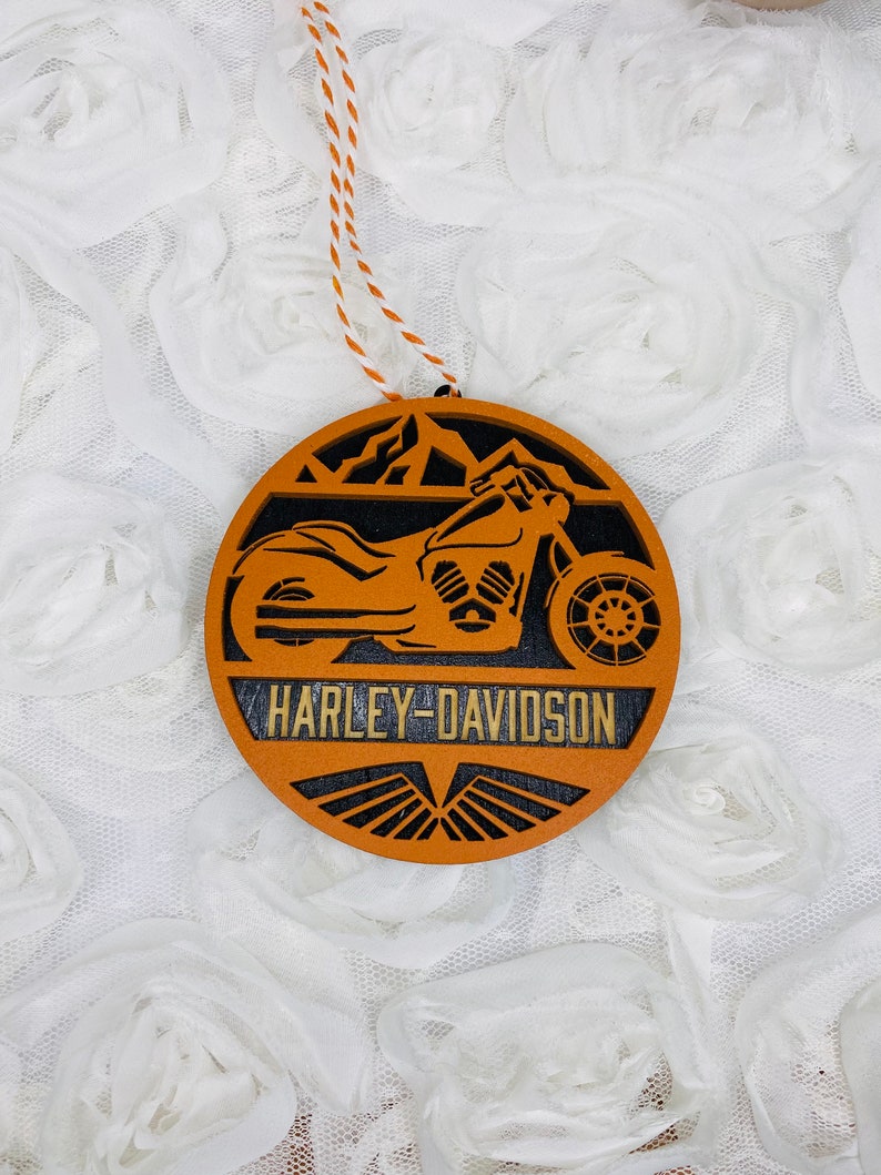 Harley Davidson Christmas Ornament Motorbike Ornament Etsy