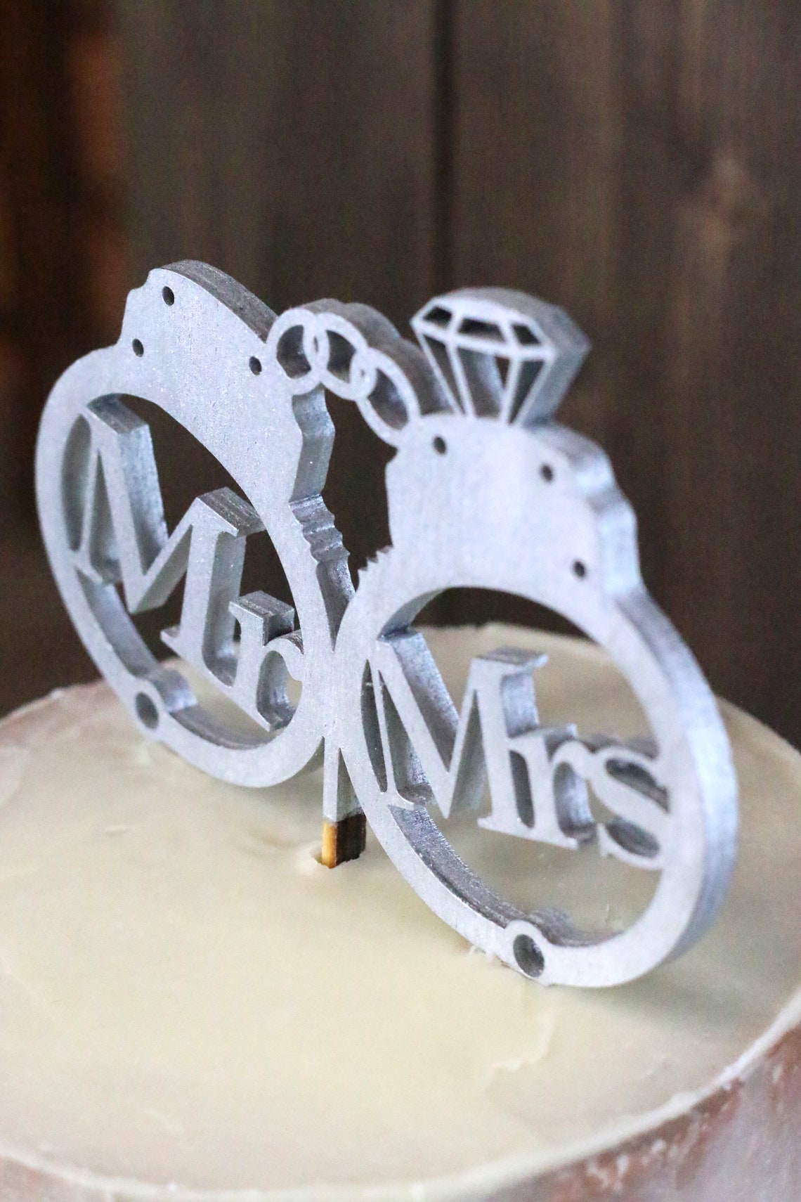 Handcuff Caketop Police Cake Topper Mr & Mrs Caketopper Etsy
