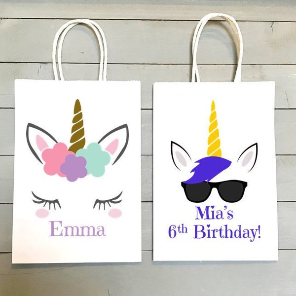 Unicorn Party Favor Bags, Unicorn Birthday, Unicorn Candy Bags, Unicorn Pinata Bags, Unicorn Treat Bags, Unicorn Party, 5.25 "x3.25"x8"