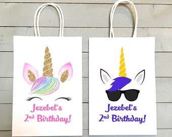 Unicorn Party Favor Bags, Unicorn Birthday, Unicorn Candy Bags, Unicorn Pinata Bags, Unicorn Treat Bags, Unicorn Party, 5.25 "x3.25"x8"