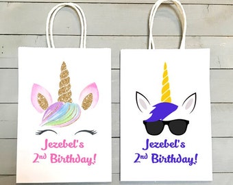 Unicorn Party Favor Bags, Unicorn Birthday, Unicorn Candy Bags, Unicorn Pinata Bags, Unicorn Treat Bags, Unicorn Party, 5.25 "x3.25"x8"