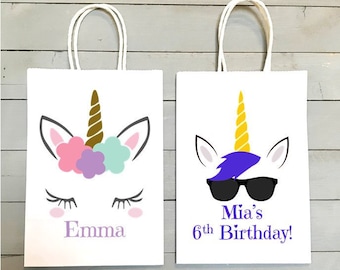 Unicorn Party Favor Bags, Unicorn Birthday, Unicorn Candy Bags, Unicorn Pinata Bags, Unicorn Treat Bags, Unicorn Party, 5.25 "x3.25"x8"