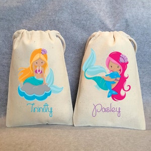 Mermaid Party, Mermaid Party Favor, Mermaid Birthday, Mermaid birthday supplies, Mermaid party favor bags 5x7 set of 10 image 2