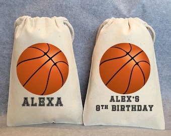 Fiesta de baloncesto, Cumpleaños de baloncesto, Bolsas de favor de baloncesto, Cumpleaños deportivo, Fiesta de deportes, Fiesta de baloncesto a favor, juego de 15 bolsas, 5 "x7"