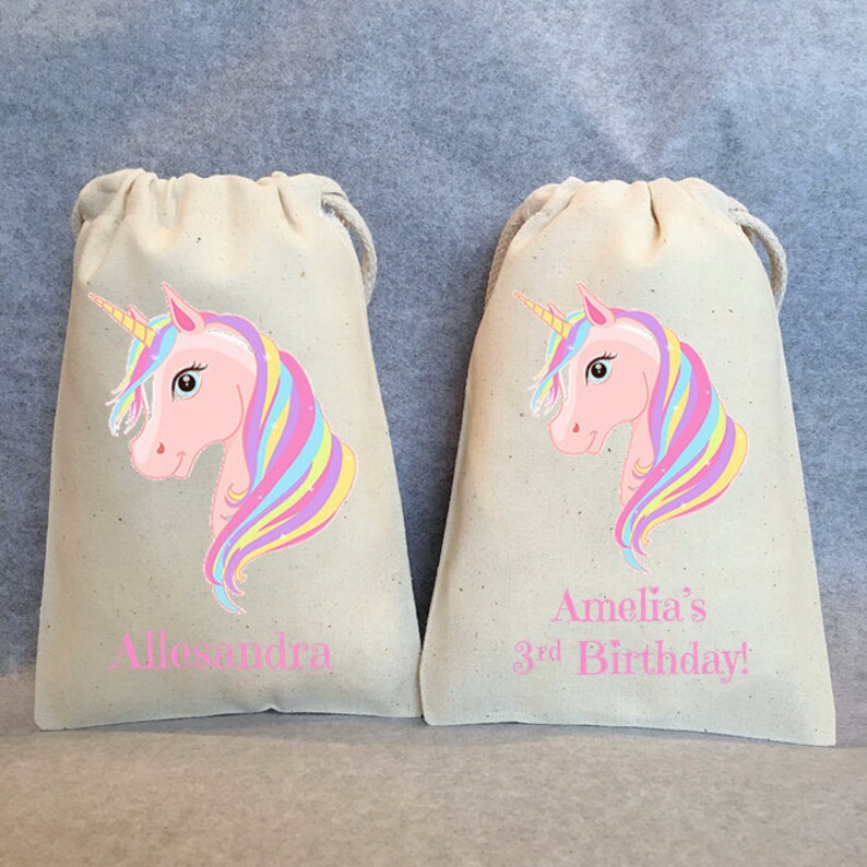 20 Unicorn Party, Unicorn Birthday, unicorn party favors, Unicorn bags, Unicorn favor bags, Unicorn party favor bags, Unicorn bag, 4x6 image 1