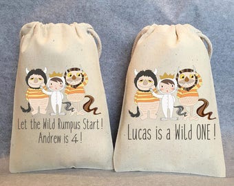 15- Where the Wild Things are, Where the Wild Things are party, Where the Wild Things are birthday,Where the Wild Things are favor bag,5"x7"