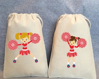 15 cheerleader, Cheerleader Party, cheerleader party favor bags, 4"x6"