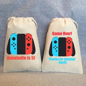 Video Game Party, Video Game Birthday Party Favor Bags, Gamer Birthday, Gamer Party Favors, Video Game Party, set of 8 Bags, 5&quot;x7&quot;