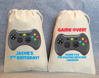 Gamer Birthday, Gamer party, Gamer Party Favor, Gamer Favor Bags, set of 15 bags, 5"x7"