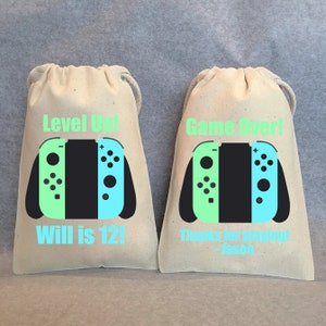 Video Game Party, Video Game Birthday Party Favor Bags, Gamer Birthday, Gamer Party Favors, Video Game Party, set of 8 Bags, 5&quot;x7&quot;