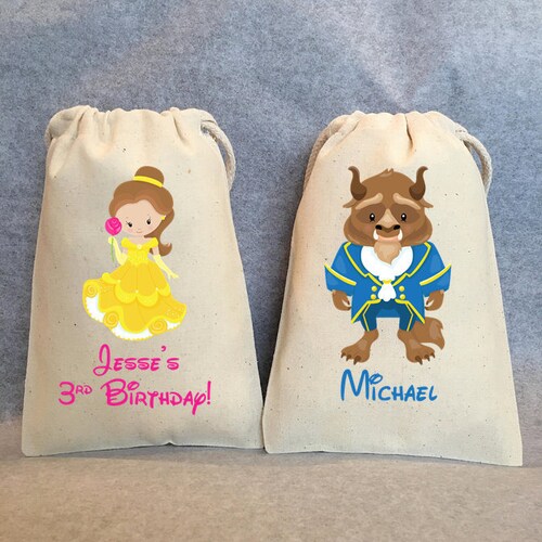 35- Beauty and the Beast Party, Beauty and the Beast Birthday, Belle, Beast, shops Beauty and the Beast party favor bags, 5