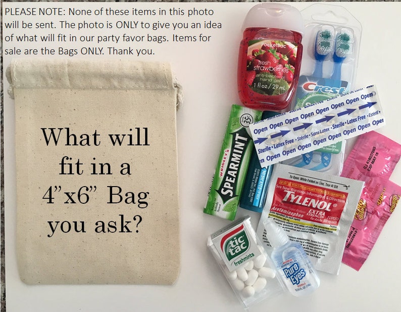 Personalized wedding favors- wedding favor bags Hangover Kit set of 20 bags Wedding guest favor bags wedding favors 4x6