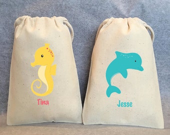 14 Under the Sea, Under the sea party, Sea animal party, Sea animal party favor bags, 5"x7"