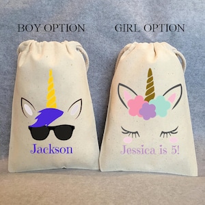 Unicorn Birthday Party Favor Bags, Unicorn Party,  Unicorn bags, Unicorn favor bags, Unicorn party favor bags, Unicorn bag, 5&quot;x7&quot;, set of 10