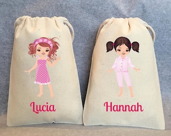 8- Slumber Party, Slumber Party Birthday, Sleepover Birthday party, Slumber party favors, Pajama party, Pajama party favor bags. 5"x7"