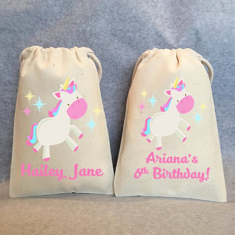 20 Unicorn Party, Unicorn Birthday, unicorn party favors, Unicorn bags, Unicorn favor bags, Unicorn party favor bags, Unicorn bag, 5x7 image 1